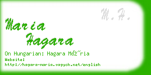 maria hagara business card